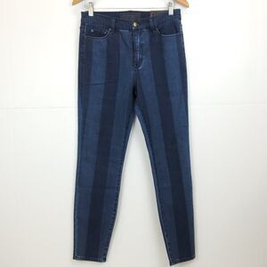 Blue Revival Roxy High Rise Two Tone Skinny Jeans I-0233a